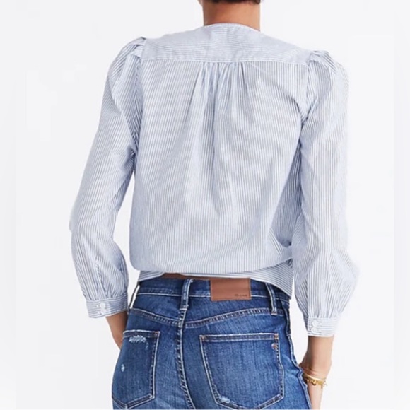 Madewell Striped Wrap Top - Picture 2 of 6